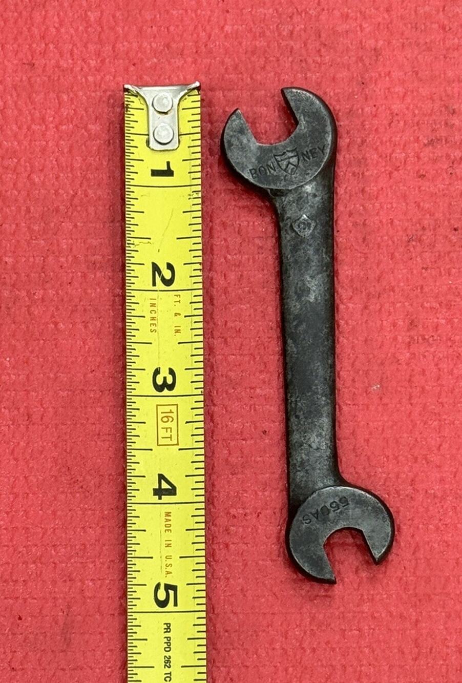 Vintage Bonney 550AS, 3/8" X 7/16" Double Open-End Angle Wrench Made in USA